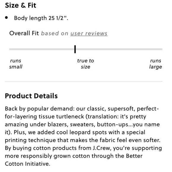 J. CREW TISSUE LONG SLEEVE TURTLENECK IN LEOPARD PRINT WOMEN’S SIZE XS - Picture 8 of 9